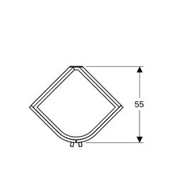 Geberit Renova Compact Unterschrank, Eckwaschtisch, 2 Türen, 69x60,4x55cm, Weiß lack... GEBERIT-862150000 4022009327502 (Abb. 1)