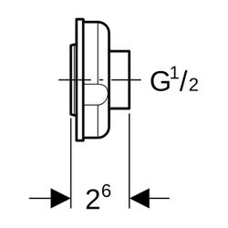 Geberit Nachrüstadapter für Zulauf Rp 1/2", Urinal... GEBERIT-242309001 4025416728917 (Abb. 1)