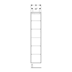 Geberit iCon Hochschrank mit 1 Tür, 36x180x29,1cm, Weiß lackiert hochglänzend... GEBERIT-502316011 4025410941619 (Abb. 1)