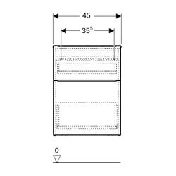 Geberit iCon Seitenschrank mit zwei Schubladen H 60cm, Weiß, lackiert hochglänzend/H... GEBERIT-502315012 4025410941596 (Abb. 1)