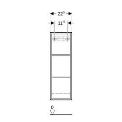 Geberit iCon Regal rechteckig, 22,5x70x13,2cm, Weiß lackiert matt... GEBERIT-502320013 4025410941701 (Abb. 1)