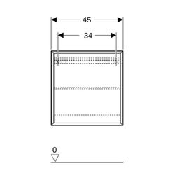 Geberit iCon Regal quadratisch, 45x46,7x13,2cm, Lava lackiert matt... GEBERIT-502323JK1 4025410943101 (Abb. 1)