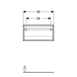 Geberit iCon Wandbox rechteckig, 45x23,3x13,2cm, Sandgrau lackiert hochglänzend... GEBERIT-502322JL1 4025410943071 (Abb. 1)