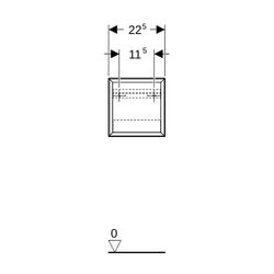 Geberit iCon Wandbox quadratisch, 22,5x23,3x13,2cm, Lava lackiert matt... GEBERIT-502321JK1 4025410943026 (Abb. 1)