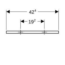 Geberit Handtuchhalter für Badezimmermöbel 42,4x1,9x4,9cm, Mattschwarz... GEBERIT-502328141 4025410764539 (Abb. 1)