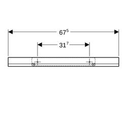 Geberit Wandablage, 67,5x5,5x13cm, Sandgrau pulverbeschichtet matt... GEBERIT-502327JL1 4025410943248 (Abb. 1)