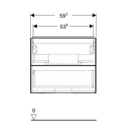 Geberit ONE Unterschrank für Waschtisch, 2 Schubladen, Breite Waschtisch 60cm, H 50,... GEBERIT-505261004 4025410934505 (Abb. 1)