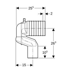 Geberit Set P-Anschlussbogen für Stand-WC Außendurchmesser 90mm... GEBERIT-131081111 4025416073604 (Abb. 1)