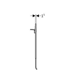 Geberit Drückerplatte für Geberit AquaClean WC-Aufsatz Hochdruck-Schichtstoffplatte,... GEBERIT-115322111 4025416087625 (Abb. 1)