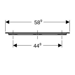 Geberit iCon Griff Hochglanz verchromt, Breite 58,9cm... GEBERIT-502359001 4025410944375 (Abb. 1)