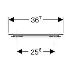 Geberit iCon Griff Lava/pulverbeschichtet matt, Breite 36,7cm... GEBERIT-502356JK1 4025410944504 (Abb. 1)
