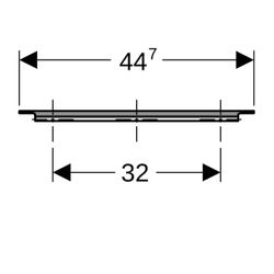Geberit iCon Griff Sandgrau/pulverbeschichtet matt, Breite 44,7cm... GEBERIT-502357JL1 4025410944535 (Abb. 1)