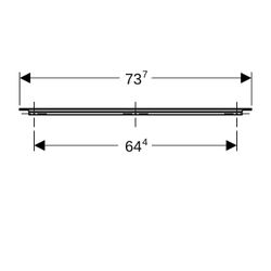 Geberit iCon Griff Lava/pulverbeschichtet matt, Breite 73,7cm... GEBERIT-502360JK1 4025410944580 (Abb. 1)