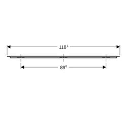 Geberit iCon Griff Lava/pulverbeschichtet matt, Breite 118,1cm... GEBERIT-502362JK1 4025410944627 (Abb. 1)