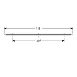Geberit iCon Griff Sandgrau/pulverbeschichtet matt, Breite 118,1cm... GEBERIT-502362JL1 4025410944634 (Abb. 1)