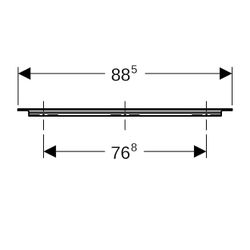 Geberit iCon Griff Mattschwarz/pulverbeschichtet matt, Breite 88,5cm... GEBERIT-502361141 4025410626936 (Abb. 1)