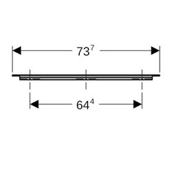 Geberit iCon Griff Mattschwarz/pulverbeschichtet matt, Breite 73,7cm... GEBERIT-502360141 4025410626905 (Abb. 1)