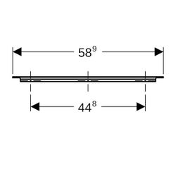 Geberit iCon Griff Mattschwarz/pulverbeschichtet matt, Breite 58,9cm... GEBERIT-502359141 4025410626875 (Abb. 1)