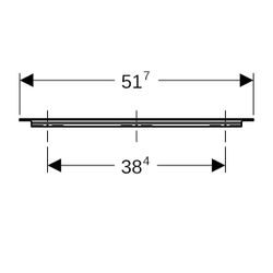 Geberit iCon Griff Mattschwarz/pulverbeschichtet matt, Breite 51,7cm... GEBERIT-502358141 4025410626844 (Abb. 1)