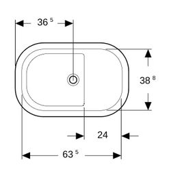 Geberit Bambini Sitzbadewanne Länge 71,5cm, Breite 46,5cm, Höhe 39,5cm, Alpinweiß... GEBERIT-407730016 4022009323863 (Abb. 1)