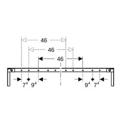 Geberit Duofix Traverse für Elementbefestigung, Ständerabstand ab 60cm, Nennbreite 1... GEBERIT-111044001 4025410946492 (Abb. 1)
