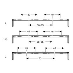 Geberit Duofix Traverse für Elementbefestigung, Ständerabstand ab 60cm, Nennbreite 1... GEBERIT-111046001 4025410946560 (Abb. 1)