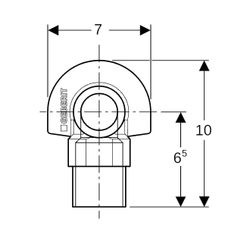 Geberit Schalldämmset für Anschlusswinkel 90 Grad einfach EPDM... GEBERIT-601801001 4025416041931 (Abb. 1)