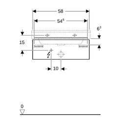 Geberit Xeno2 Unterschrank für Waschtisch, 1 Schublade, 58x22x46,2cm, Greige/lackier... GEBERIT-500505001 4025416354499 (Abb. 1)