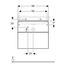 Geberit Xeno2 Unterschrank für Waschtisch, 2 Schubladen, 58x53x46,2cm, sculturagrau/... GEBERIT-500506431 4025416611677 (Abb. 1)