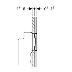 Geberit Sigma 60 Drückerplatte, 2-Mengen-Spülung, Fertigbauset verchromt, gebürstet,... GEBERIT-115796GH1 4025416166740 (Abb. 1)