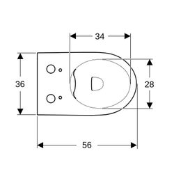 Geberit Stand-Dusch-WC Tiefspüler, für Geberit AquaClean Tuma Alpinweiß/glänzend/Ker... GEBERIT-244192111 4025410678126 (Abb. 1)
