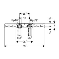 Geberit PushFit Anschlussdose 90 Grad für Schnellkupplung, vormontiert... GEBERIT-650797003 4025410947789 (Abb. 1)
