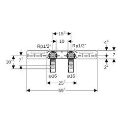Geberit PushFit Anschlussdose 90 Grad mit Schnellkupplung, vormontiert, Außendurchme... GEBERIT-650790003 4025410947772 (Abb. 1)