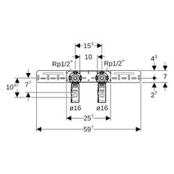 Geberit PushFit Anschlussdose 90 Grad mit Schnellkupplung, vormontiert, Außendurchme... GEBERIT-650790003 4025410947772 (Abb. 1)