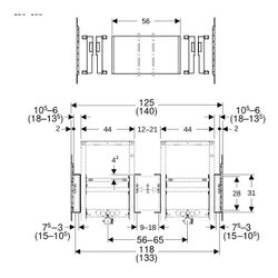 Geberit Duofix Montageplatte für Waschtisch mit Unterschrank, zwei Auslaufarmaturen,... GEBERIT-111056001 4025410948199 (Abb. 1)