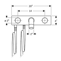Geberit ONE Waschtischarmatur rundes Design, Wandmontage Länge 20,5cm Zweigriffmisch... GEBERIT-116464211 4025410907219 (Abb. 1)