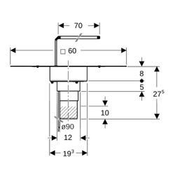 Geberit Pluvia Dachdurchführung mit Brandschutz, Heizband 230V/11,2W... GEBERIT-359363001 4025410946768 (Abb. 1)