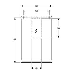 Geberit ONE Spiegelschrank mit ComfortLight, 1 Tür rechts, AP-Montage, Höhe 90cm B 6... GEBERIT-505811001 4025410935076 (Abb. 1)