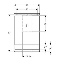 Geberit ONE Spiegelschrank mit Nische und ComfortLight, 1 Tür links, AP-Montage, H 9... GEBERIT-505830002 4025410520371 (Abb. 1)
