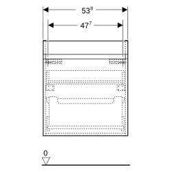 Geberit Renova Plan Unterschrank für Möbelwaschtisch, 1 Schublade/Innenschublade, 53... GEBERIT-501935011 4025410524836 (Abb. 1)
