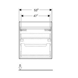Geberit Renova Plan Unterschrank für Möbelwaschtisch, 1 Schublade, 1 Innenschublade,... GEBERIT-501935JK1 4025410525031 (Abb. 1)