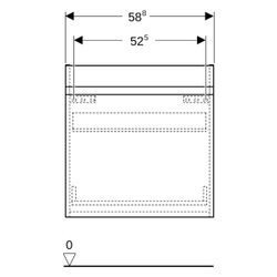 Geberit Renova Plan Unterschrank für Möbelwaschtisch, 1 Schublade/Innenschublade, 58... GEBERIT-501936011 4025410524850 (Abb. 1)