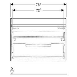 Geberit Renova Plan Unterschrank für Möbelwaschtisch, 1 Schublade/Innenschublade, 78... GEBERIT-501937011 4025410524874 (Abb. 1)