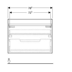 Geberit Renova Plan Unterschrank für Möbelwaschtisch, 1 Schublade, 1 Innensch., 78,8... GEBERIT-501937001 4025410524867 (Abb. 1)