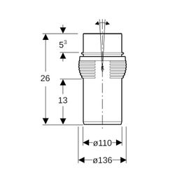 Geberit Silent db20 Offset Formstück Außendurchmesser 110mm... GEBERIT-310048141 4025410536976 (Abb. 1)
