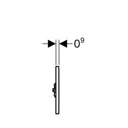 Geberit Typ 01 Abdeckplatte für Urinalsteuerung IR Round, Mattchrom, easy-to-clean... GEBERIT-242821JQ1 4025410703026 (Abb. 1)
