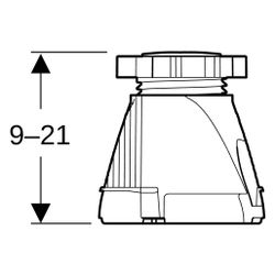 Geberit Set Füße hoch für Duschwanne ab Länge 160cm, Höhe 9-21cm, 554953002... GEBERIT-554953002 4025410904461 (Abb. 1)
