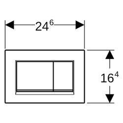 Geberit Drückerplatte Sigma20 mit 2-Mengen-Spülung, Weiß, Hochglanz verchromt, 11588... GEBERIT-115883KJ1 4025416516750 (Abb. 1)