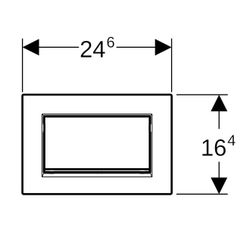 Geberit Sigma 10 (ex Sigma 30) Drückerplatte/Spül-Stopp-Spülung, Hochglanz verchromt... GEBERIT-115893KY1 4025416516798 (Abb. 1)