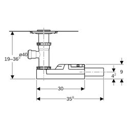 Geberit Duschbodenablauf CleanPoint, DN 50, 0,8l/s, PE-HD, Edelstahl, 30x13x9cm... GEBERIT-154059001 4025410592385 (Abb. 1)